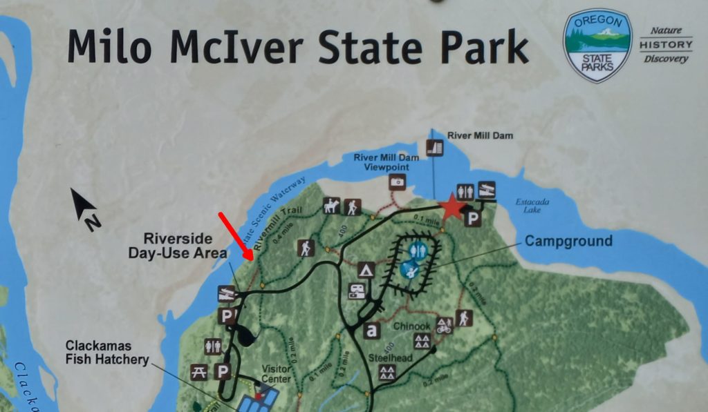 Milo McIver State Park Map, cropped
